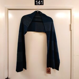 Just One Earth blue/green knitted scarf